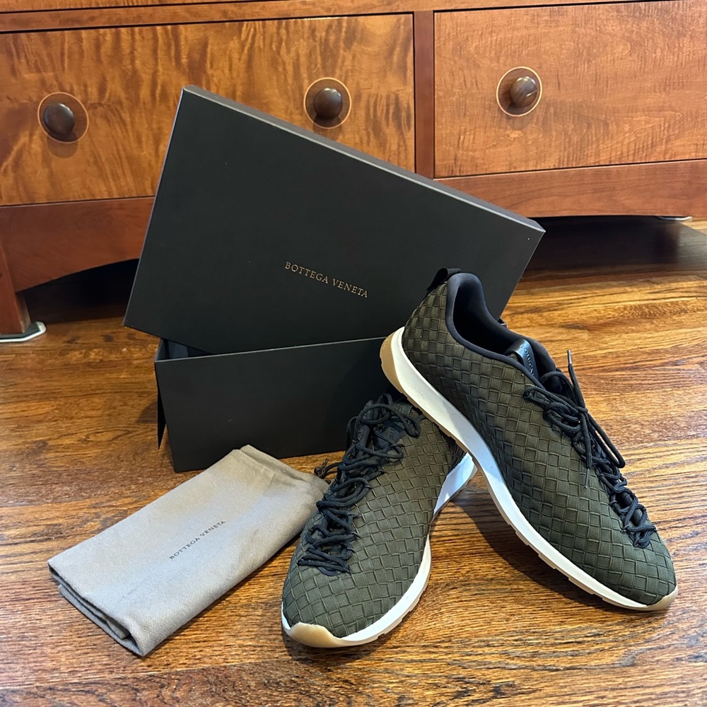 Bottega Veneta Men's Woven Sneakers